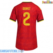 Camisa de time de futebol Bélgica Zeno Debast #2 Replicas 1º Equipamento Feminina Mundo 2026 Manga Curta